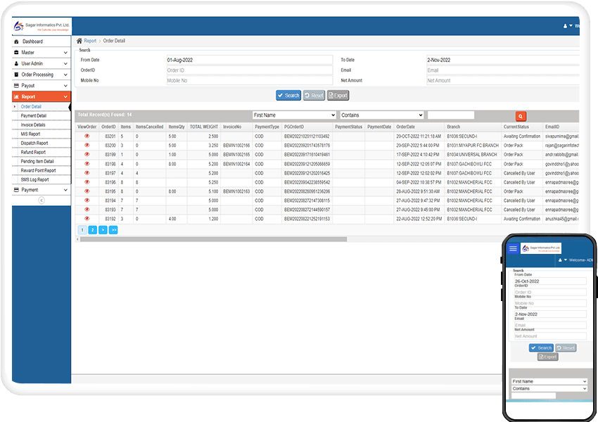 Ecommerce Delivery Management Software | Sagar Informatics